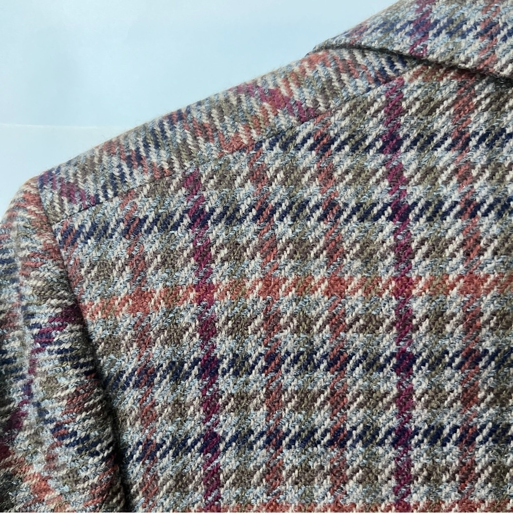 Aquascutum London Vintage Women’s 100% Wool Plaid Blazer, Like New, Size 4 - Picture 5 of 16